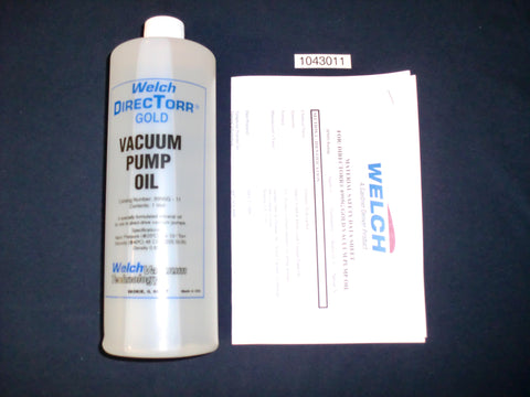1L Welch Directorr Gold Pump Oil for VC50 interface pump, 1043011